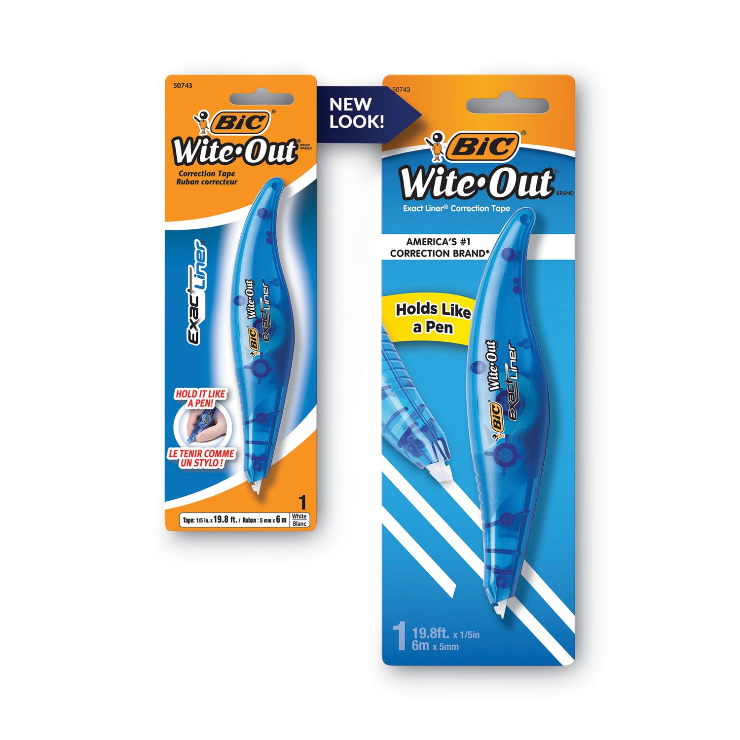 Wite-Out Brand Exact Liner Correction Tape, Non-Refillable, Blue Applicator, 0.2" x 236 - 