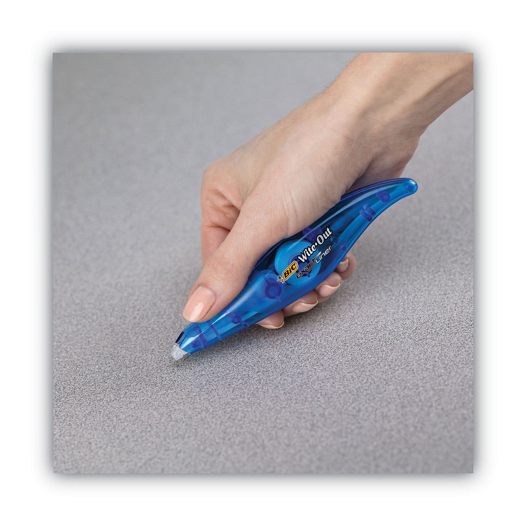 Wite-Out Brand Exact Liner Correction Tape, Non-Refillable, Blue/Orange Applicators, 0.2" x 236", 2/Pack