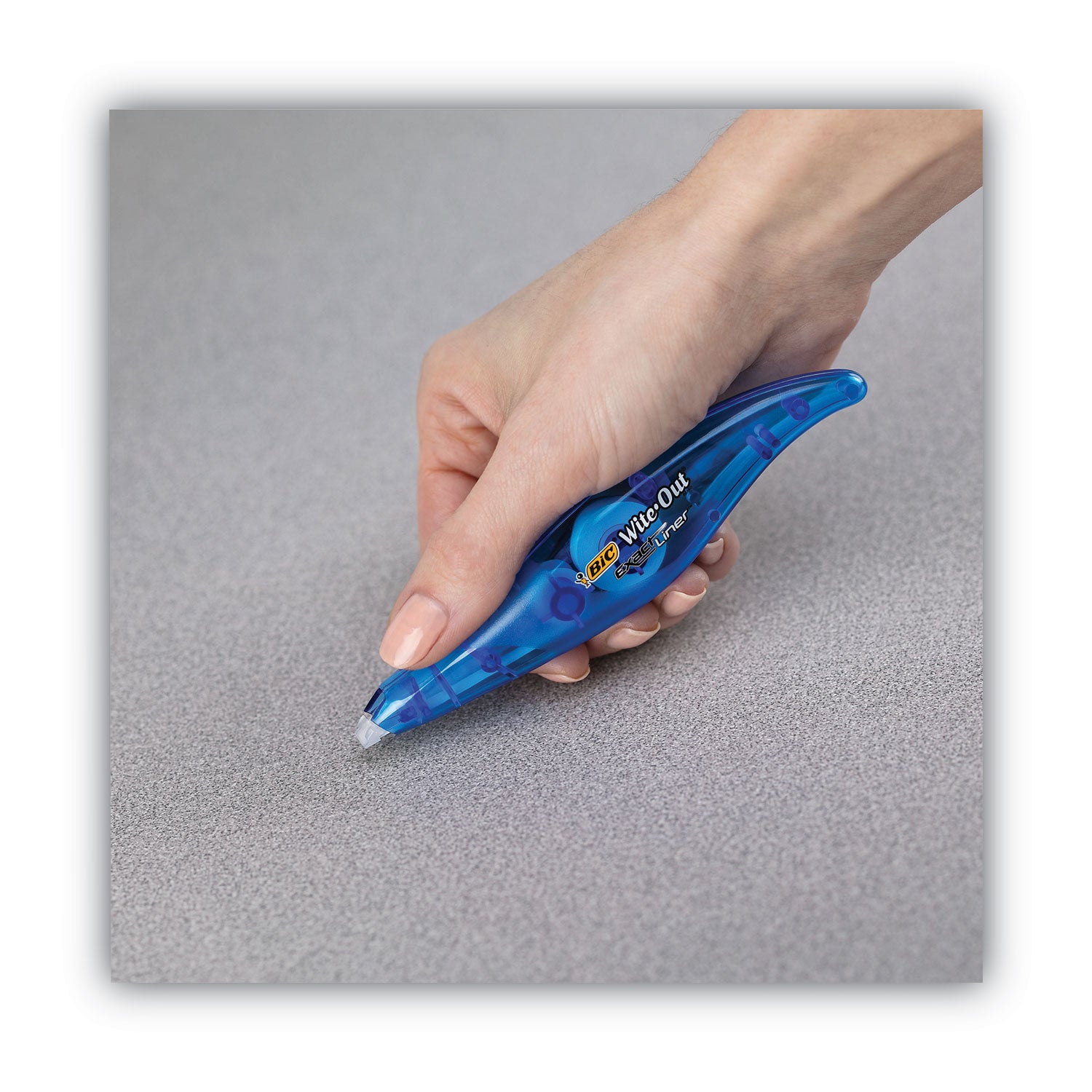 Wite-Out Brand Exact Liner Correction Tape, Non-Refillable, Blue/Orange Applicators, 0.2" x 236", 2/Pack