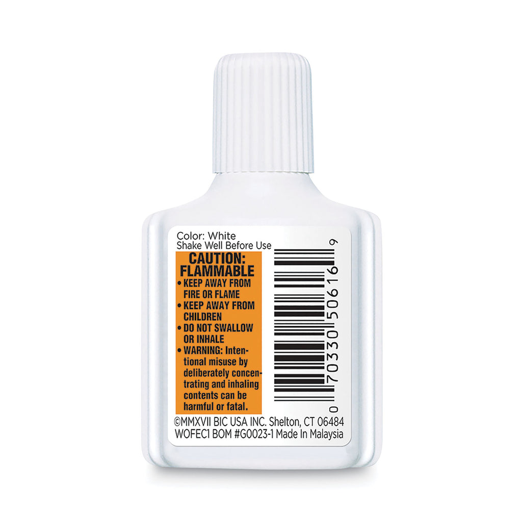 Wite-Out Extra Coverage Correction Fluid, 20 mL Bottle, White, Dozen