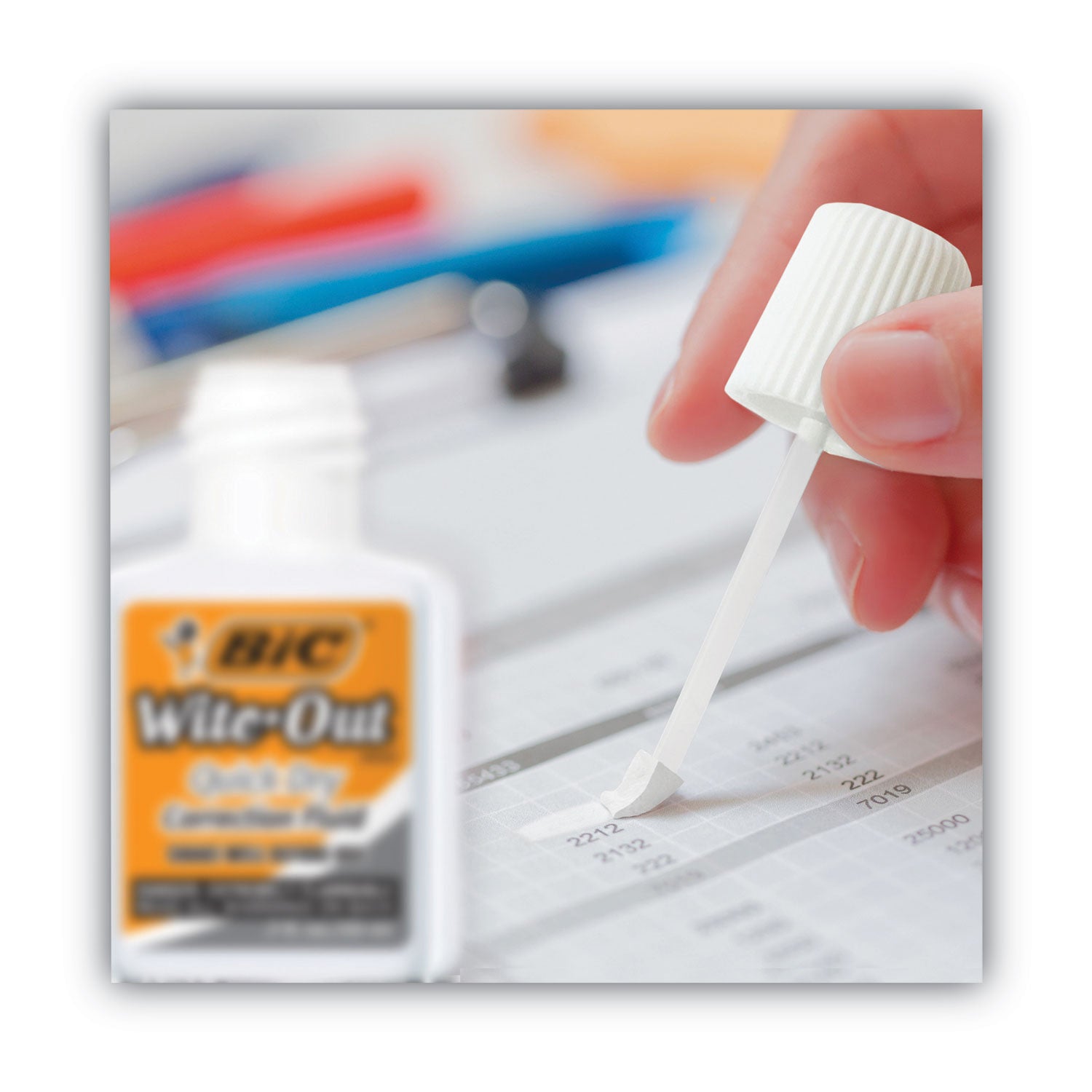 Wite-Out Quick Dry Correction Fluid, 20 mL Bottle, White, Dozen - 