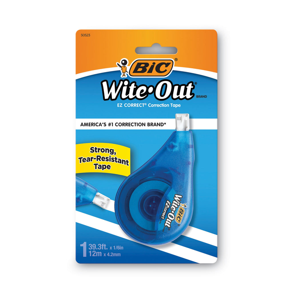 Wite-Out EZ Correct Correction Tape, Non-Refillable, Randomly Assorted Applicator Colors, 0.17" x 472