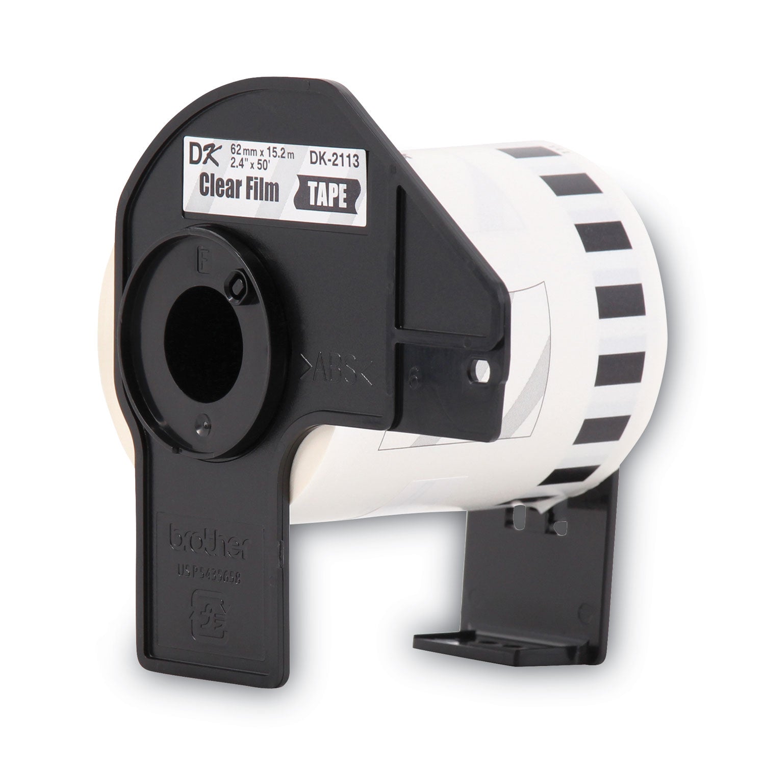 Continuous Film Label Tape, 2.4" x 50 ft Roll, Clear