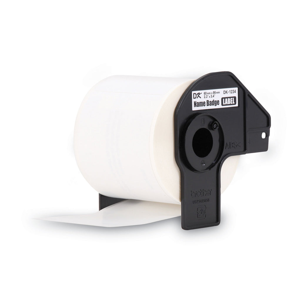 Die-Cut Name Badge Labels, 2.3" x 3.4", White, 260 Labels/Roll