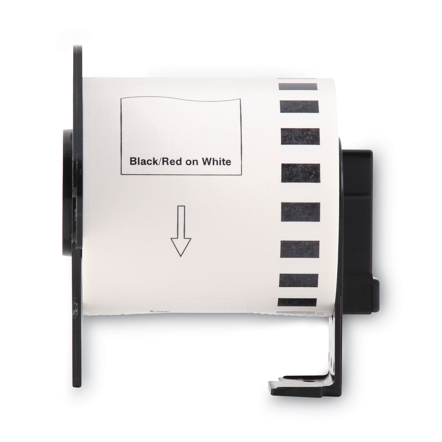 Continuous Paper Label Tape, 2.4" x 50 ft, Black/White