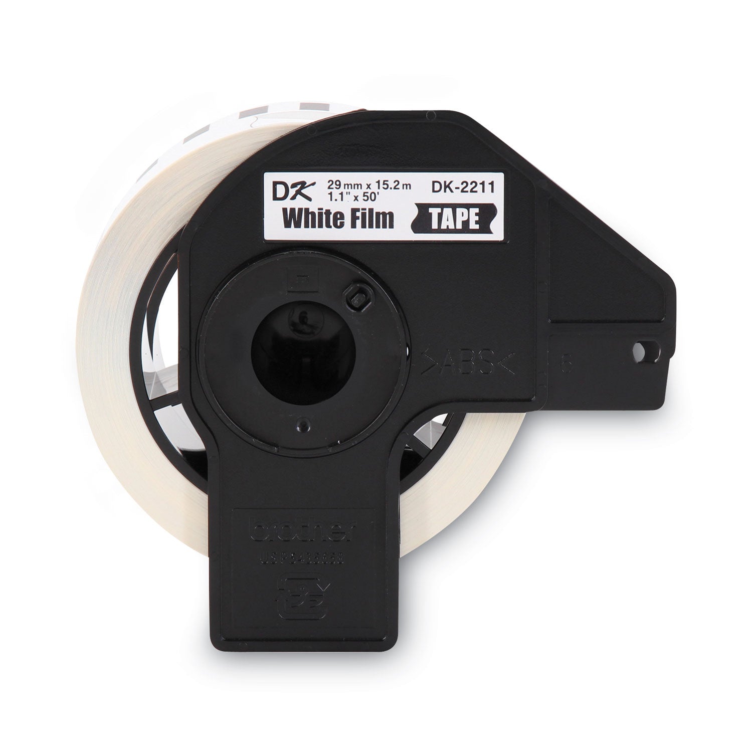 Continuous Film Label Tape, 1.1" x 50 ft Roll, White