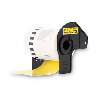 Continuous Film Label Tape, 2.4" x 50 ft Roll, Yellow