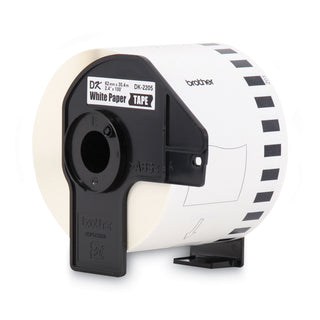 Continuous Paper Label Tape, 2.4" x 100 ft Roll, White