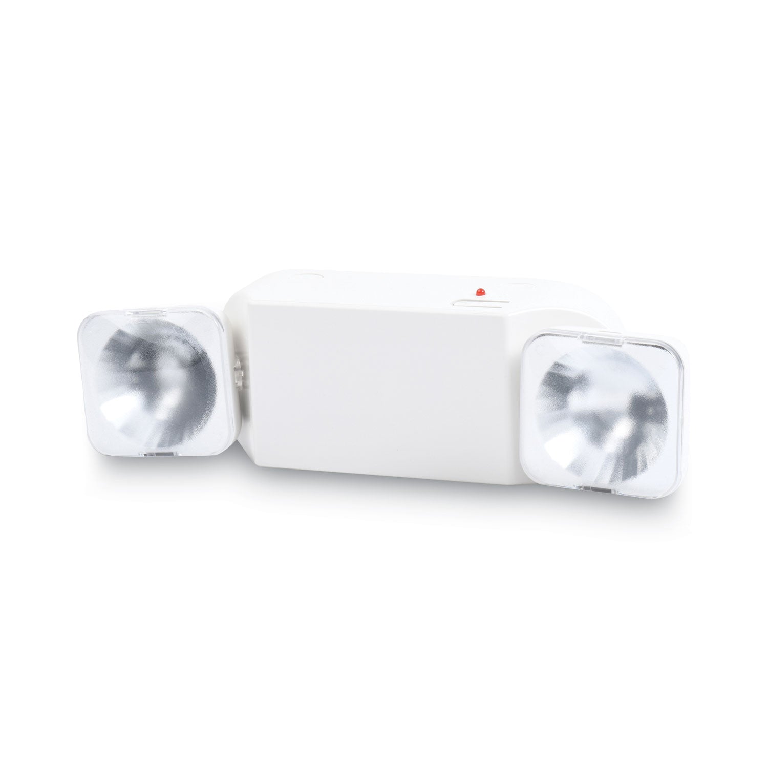 Swivel Head Twin Beam Emergency Lighting Unit, 12.75w x 4d x 5.5"h, White - 