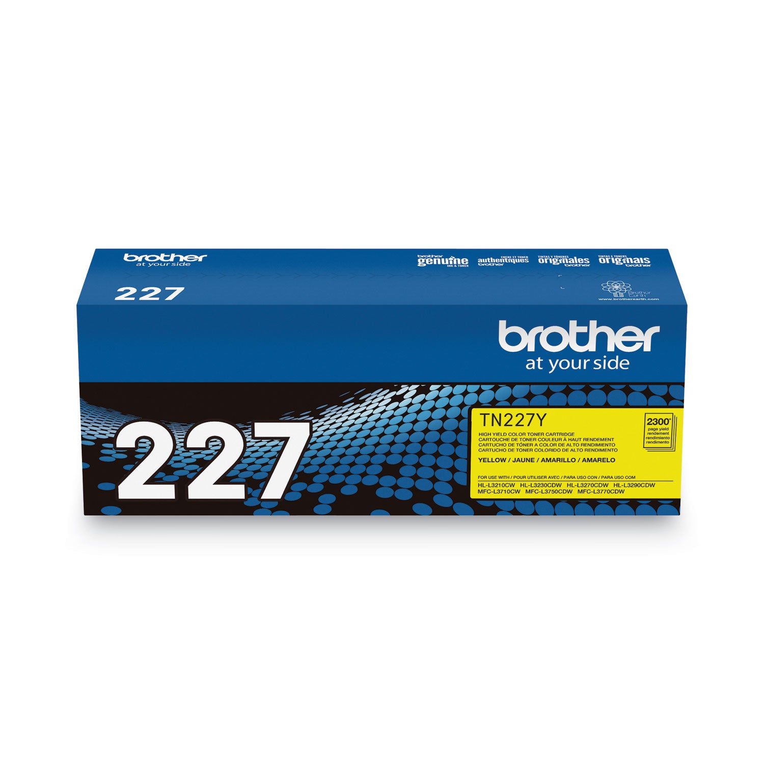 TN227Y High-Yield Toner, 2,300 Page-Yield, Yellow