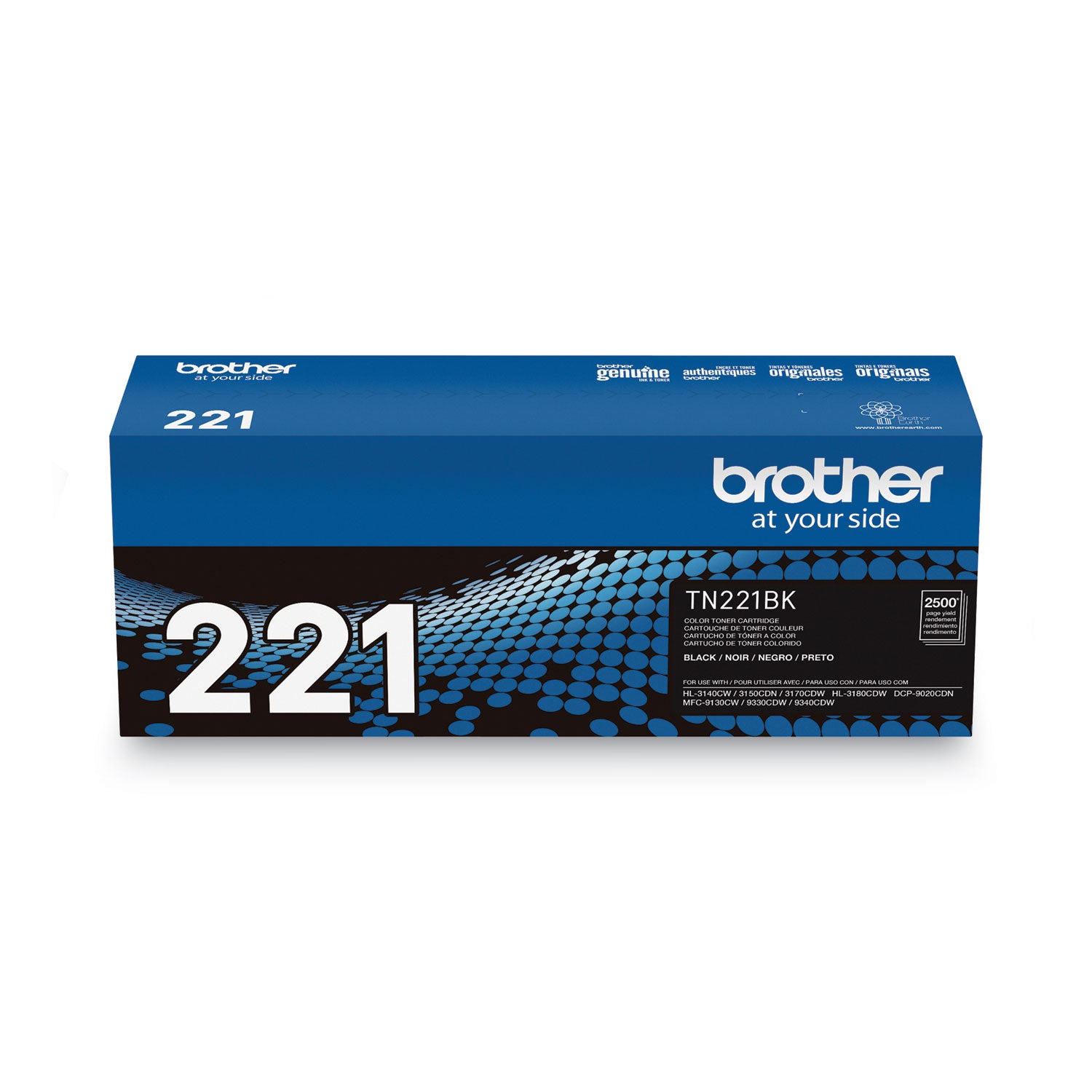 TN221BK Toner, 2,500 Page-Yield, Black