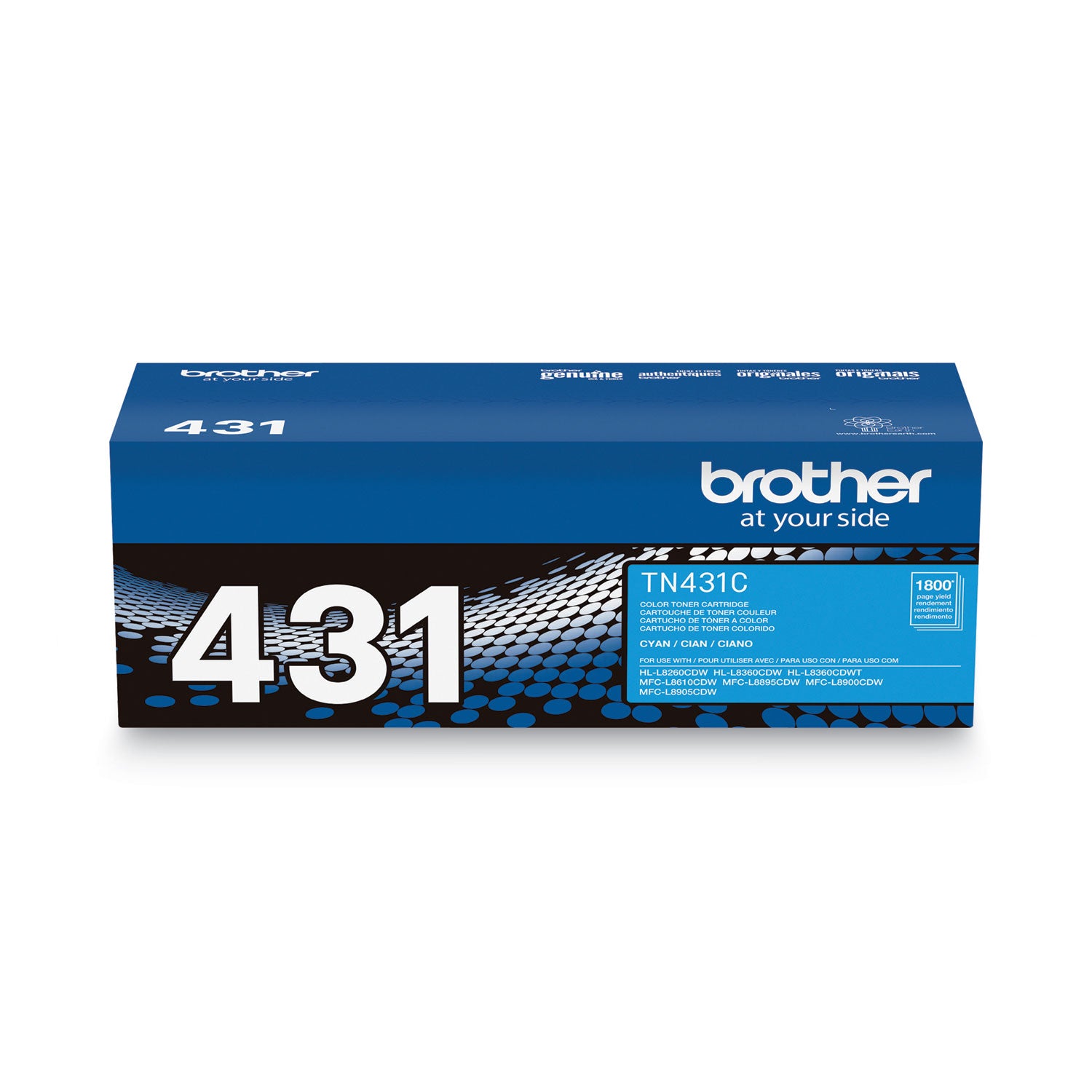 TN431C Toner, 1,800 Page-Yield, Cyan