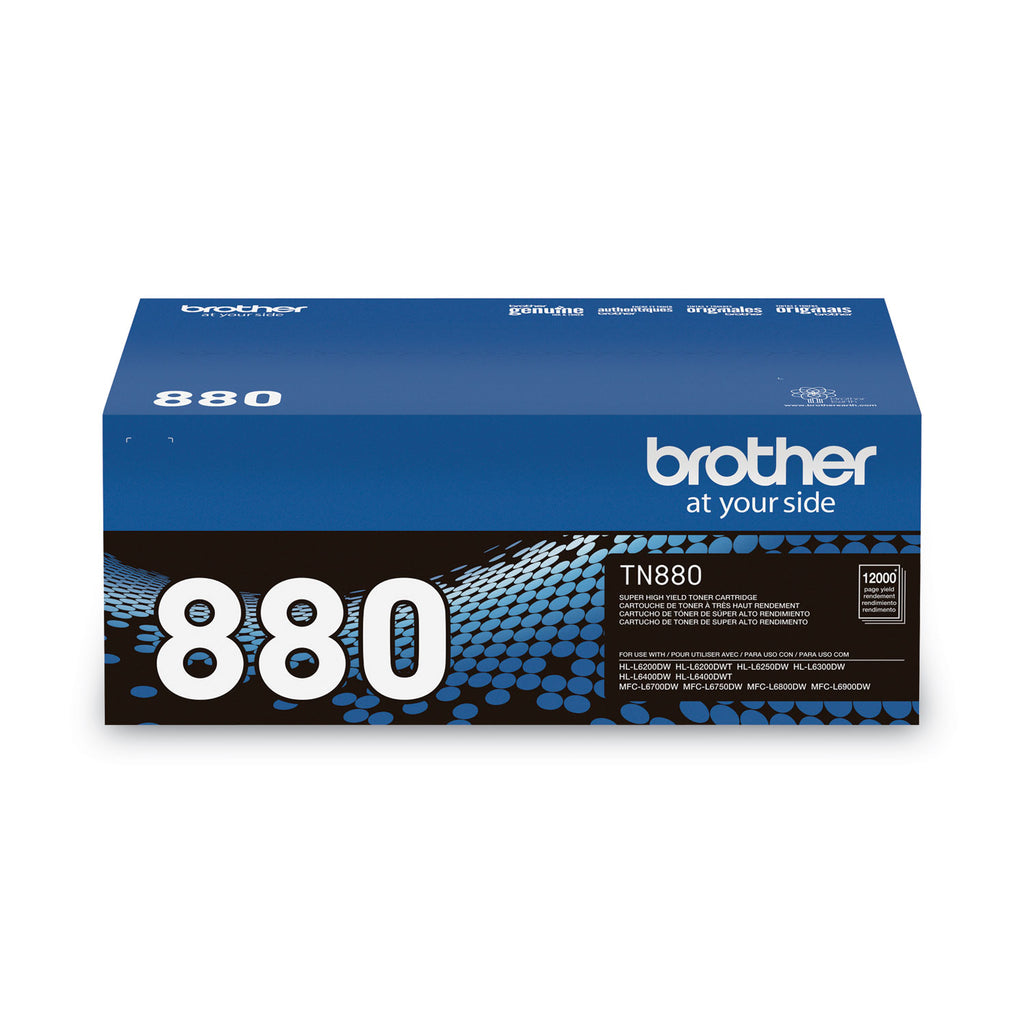 TN880 Super High-Yield Toner, 12,000 Page-Yield, Black
