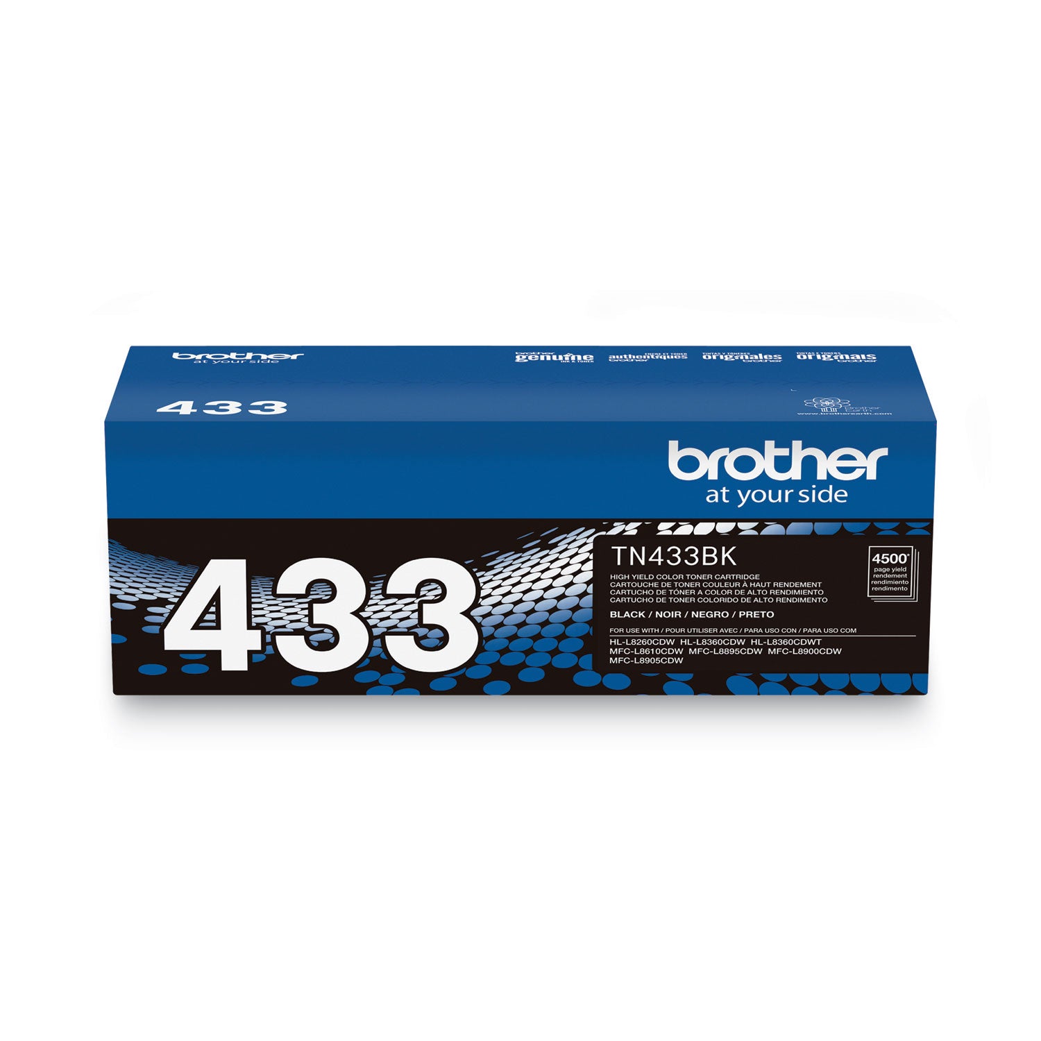 TN433BK High-Yield Toner, 4,500 Page-Yield, Black