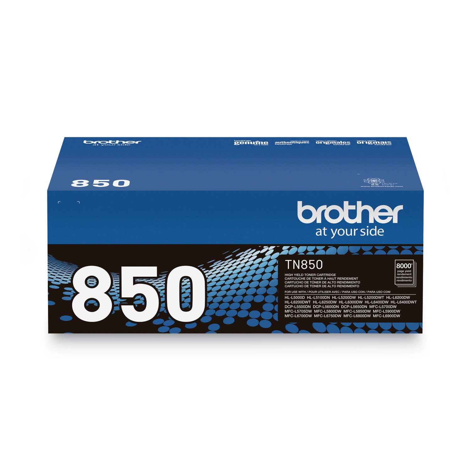 TN850 High-Yield Toner, 8,000 Page-Yield, Black