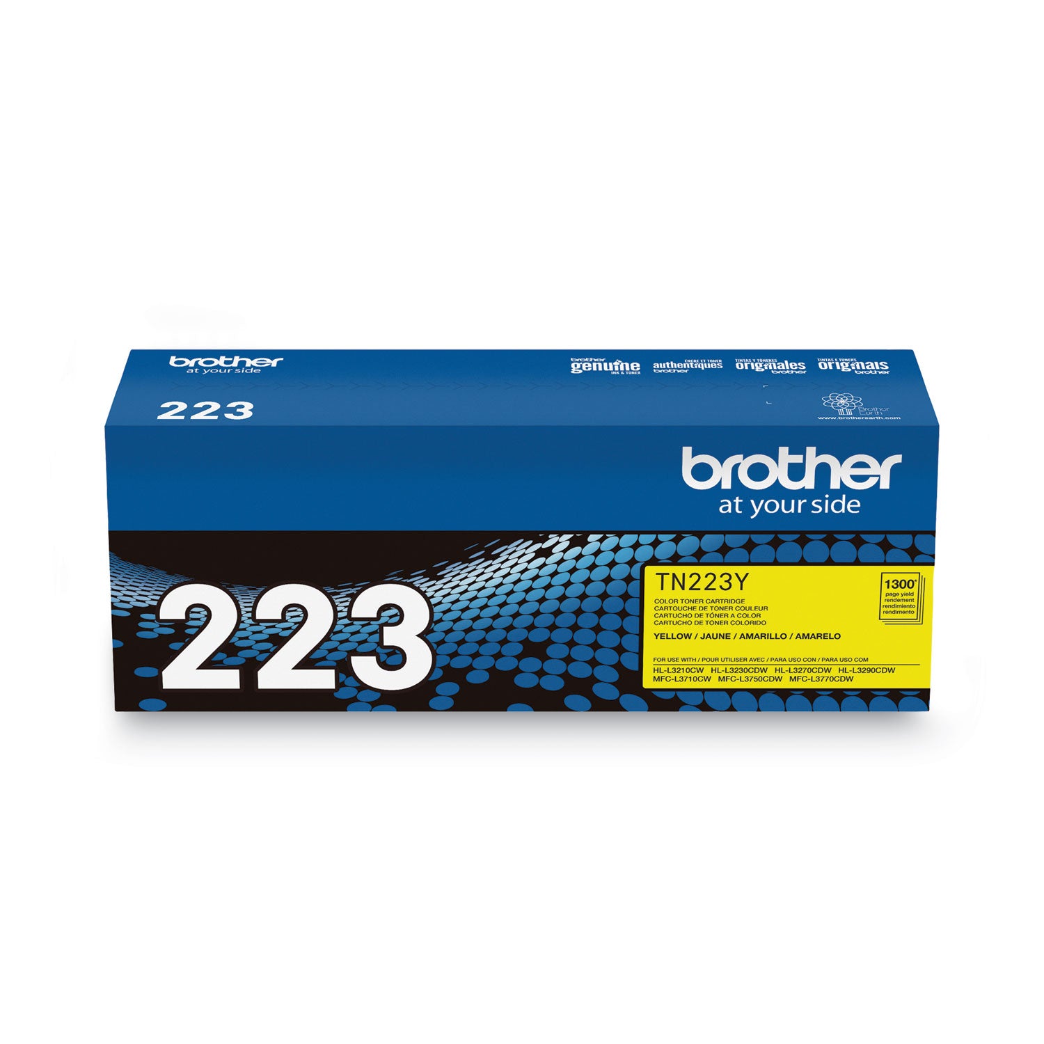 TN223Y Toner, 1,300 Page-Yield, Yellow