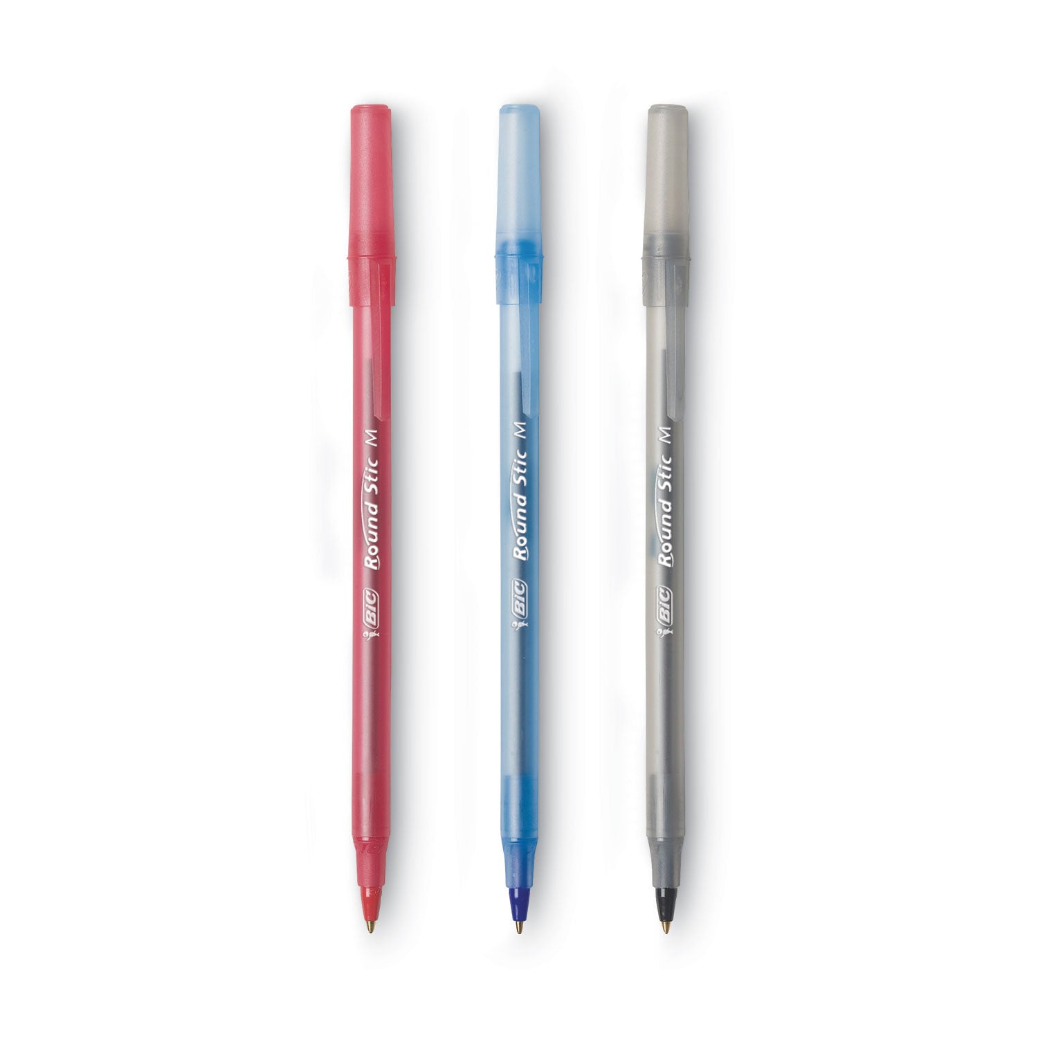 Round Stic Xtra Precision Ballpoint Pen Value Pack, Stick, Medium 1 mm, Assorted Ink and Barrel Colors, 60/Pack