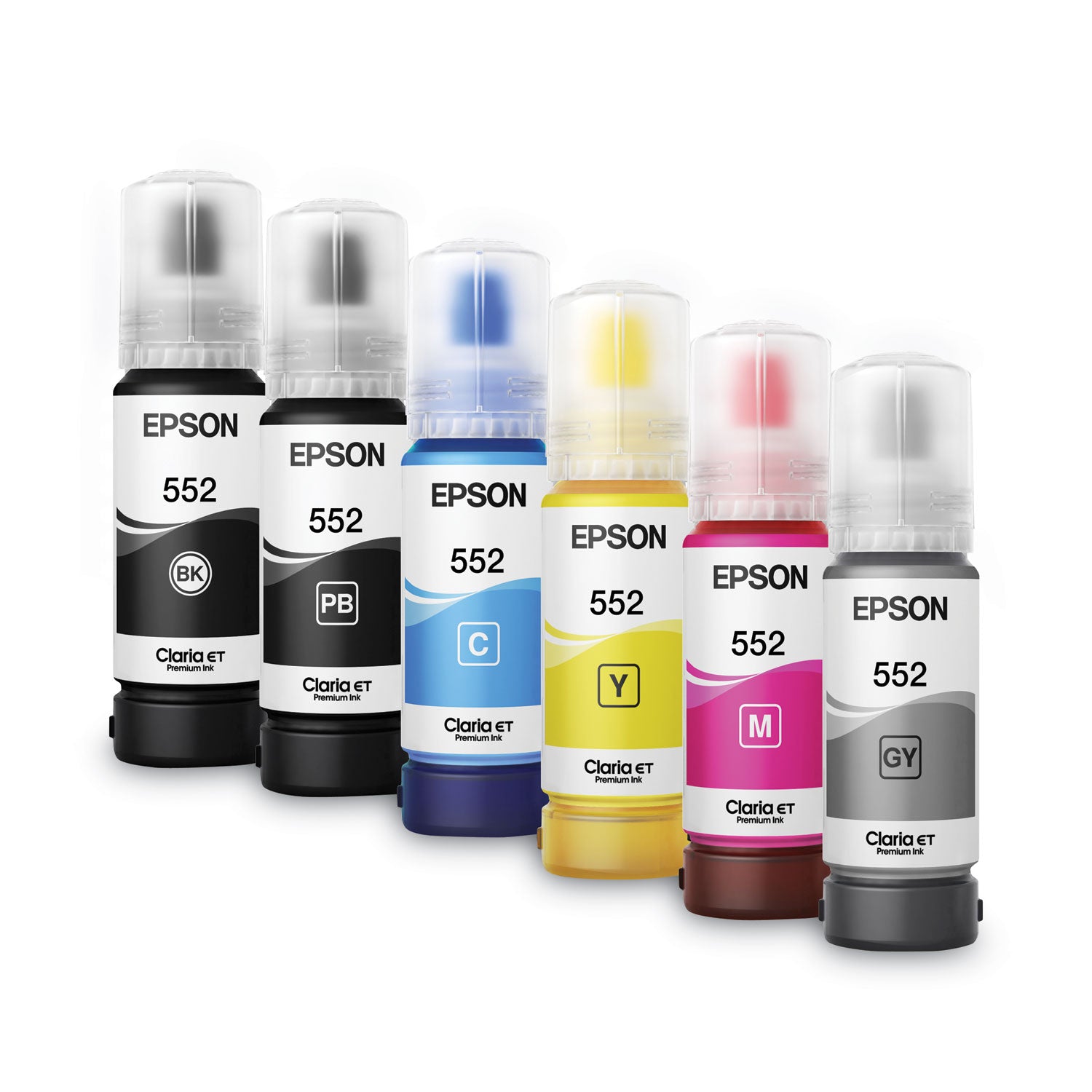 t552920s-t552-claria-high-yield-ink-70-ml-black-cyan-gray-magenta-yellow-5-pack_epst552920s - 5