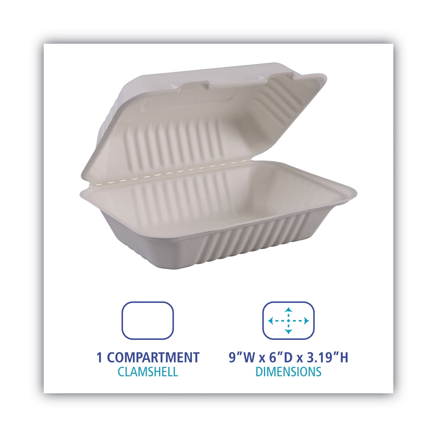 bagasse-food-containers-hinged-lid-1-compartment-9-x-6-x-319-white-sugarcane-125-sleeve-2-sleeves-carton_bwkhingewfhg1c9 - 4