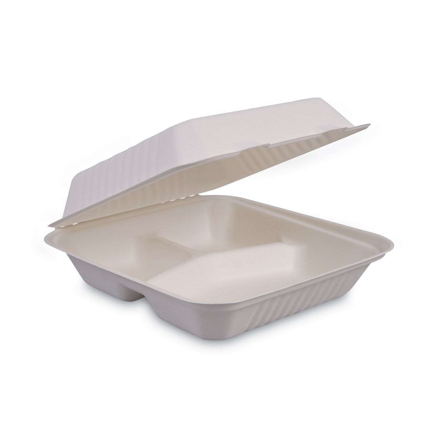 bagasse-food-containers-hinged-lid-3-compartment-9-x-9-x-319-white-sugarcane-100-sleeve-2-sleeves-carton_bwkhingewf3cm9 - 1