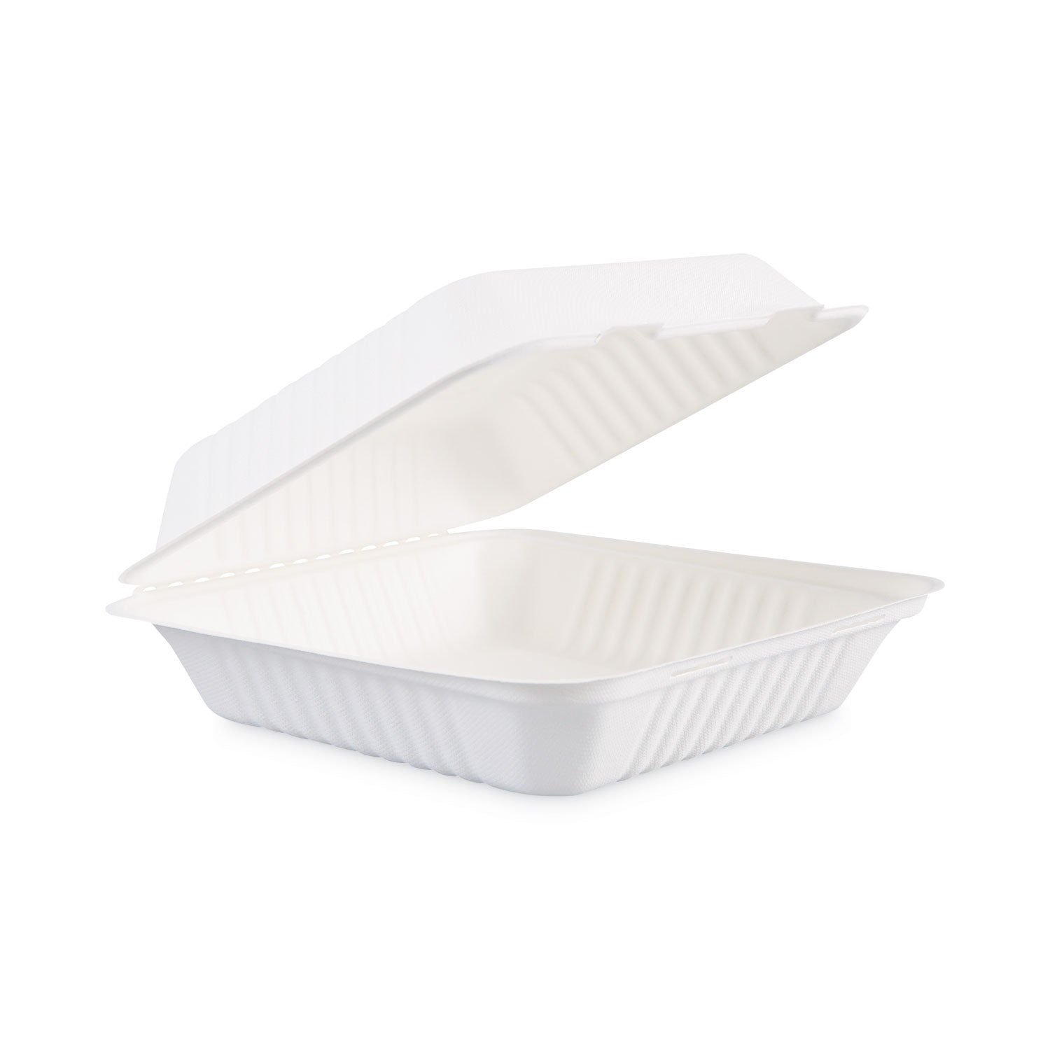 bagasse-food-containers-hinged-lid-1-compartment-9-x-9-x-319-white-sugarcane-100-sleeve-2-sleeves-carton_bwkhingewf1cm9 - 1