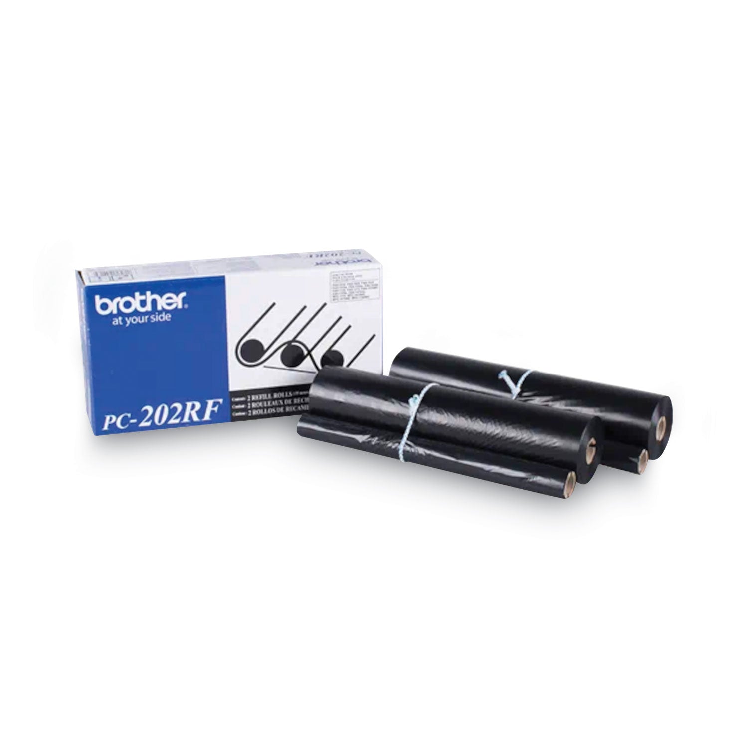 PC-202RF Thermal Transfer Refill Roll, 450 Page-Yield, Black, 2/Pack
