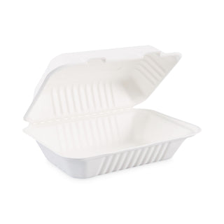 bagasse-food-containers-hinged-lid-1-compartment-9-x-6-x-319-white-sugarcane-125-sleeve-2-sleeves-carton_bwkhingewfhg1c9 - 1