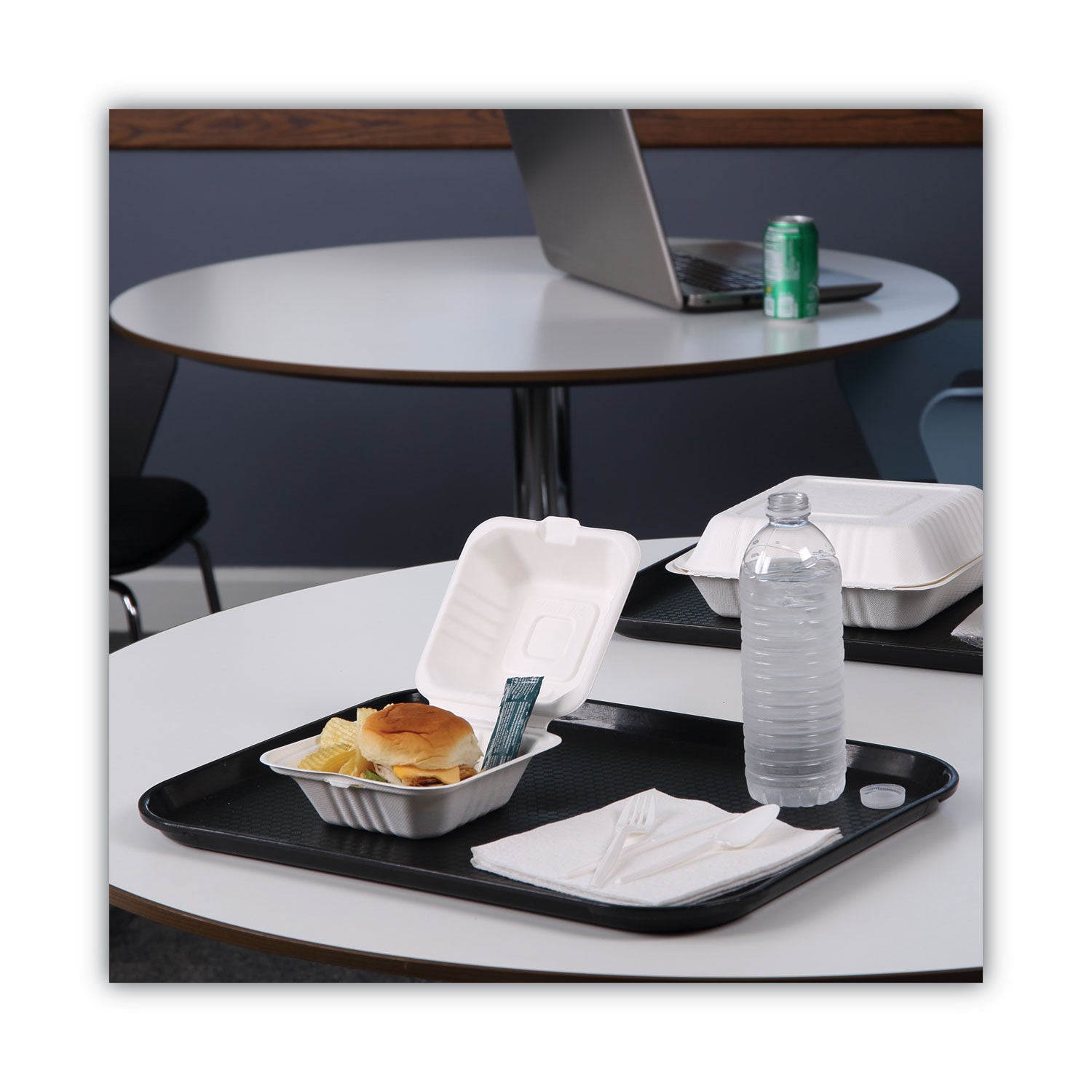 bagasse-food-containers-hinged-lid-1-compartment-6-x-6-x-319-white-sugarcane-125-sleeve-4-sleeves-carton_bwkhingewf1cm6 - 3