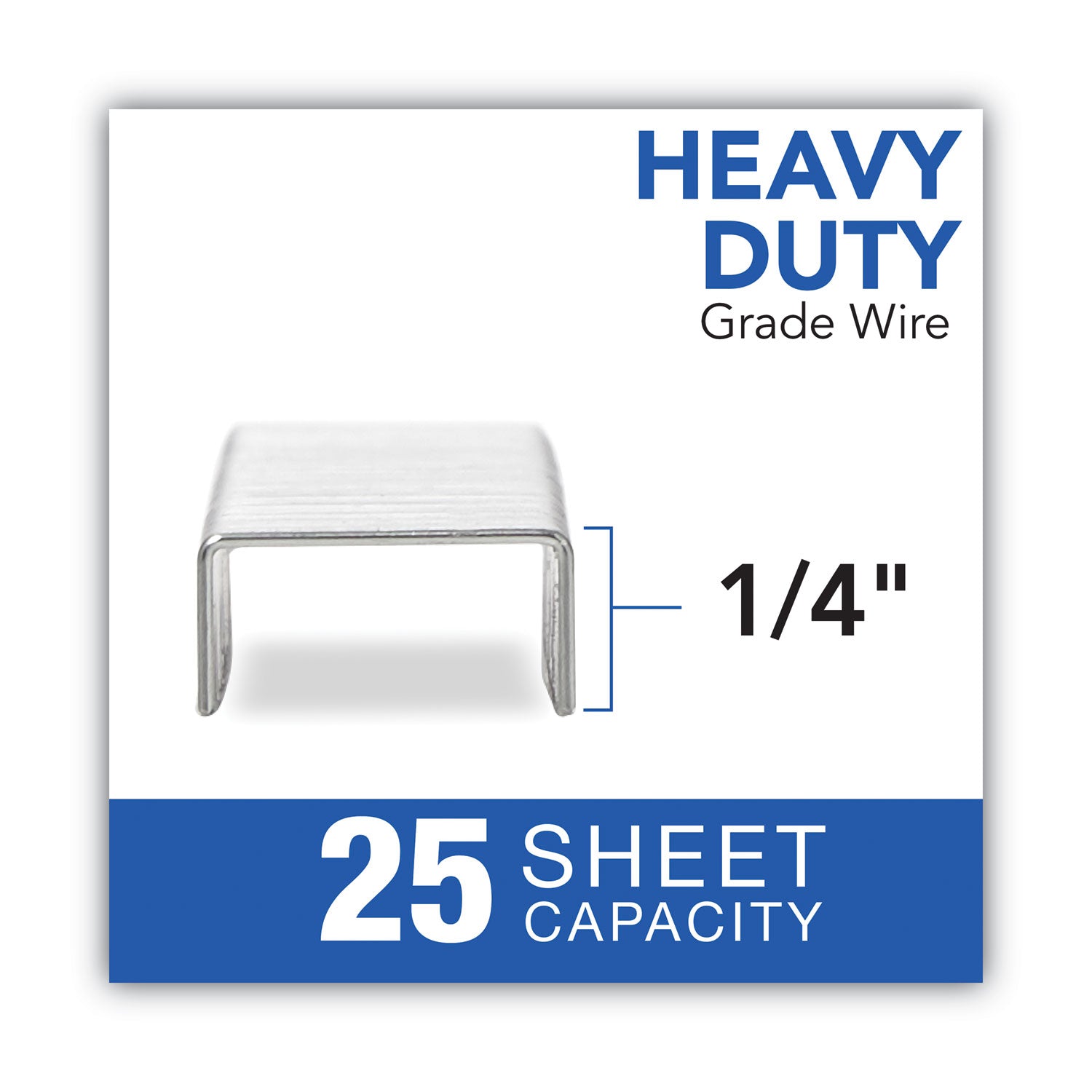 S.F. 13 Heavy-Duty Staples, 0.25" Leg, 0.5" Crown, Steel, 1,000/Box - 