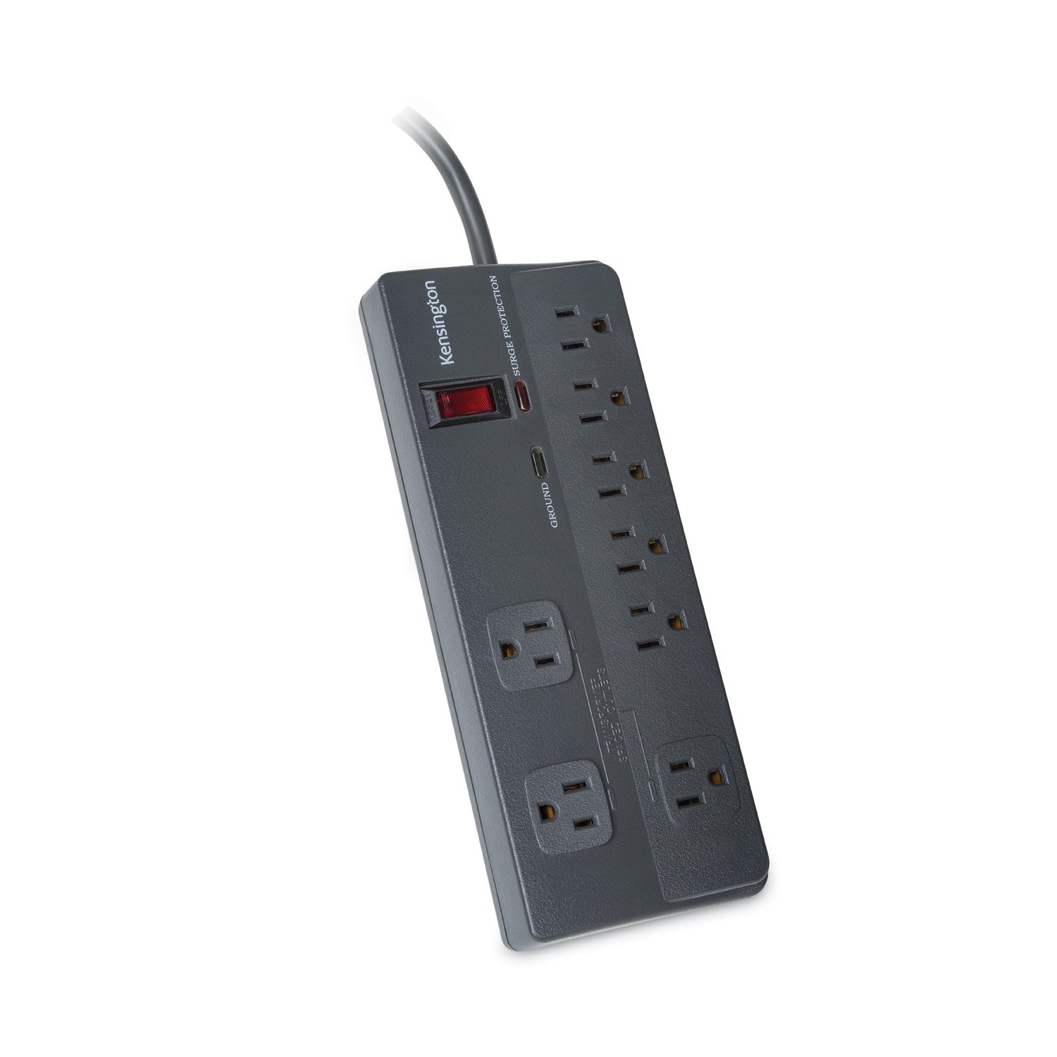 Guardian Premium Surge Protector, 8 AC Outlets, 6 ft Cord, 1,080 J, Gray - 