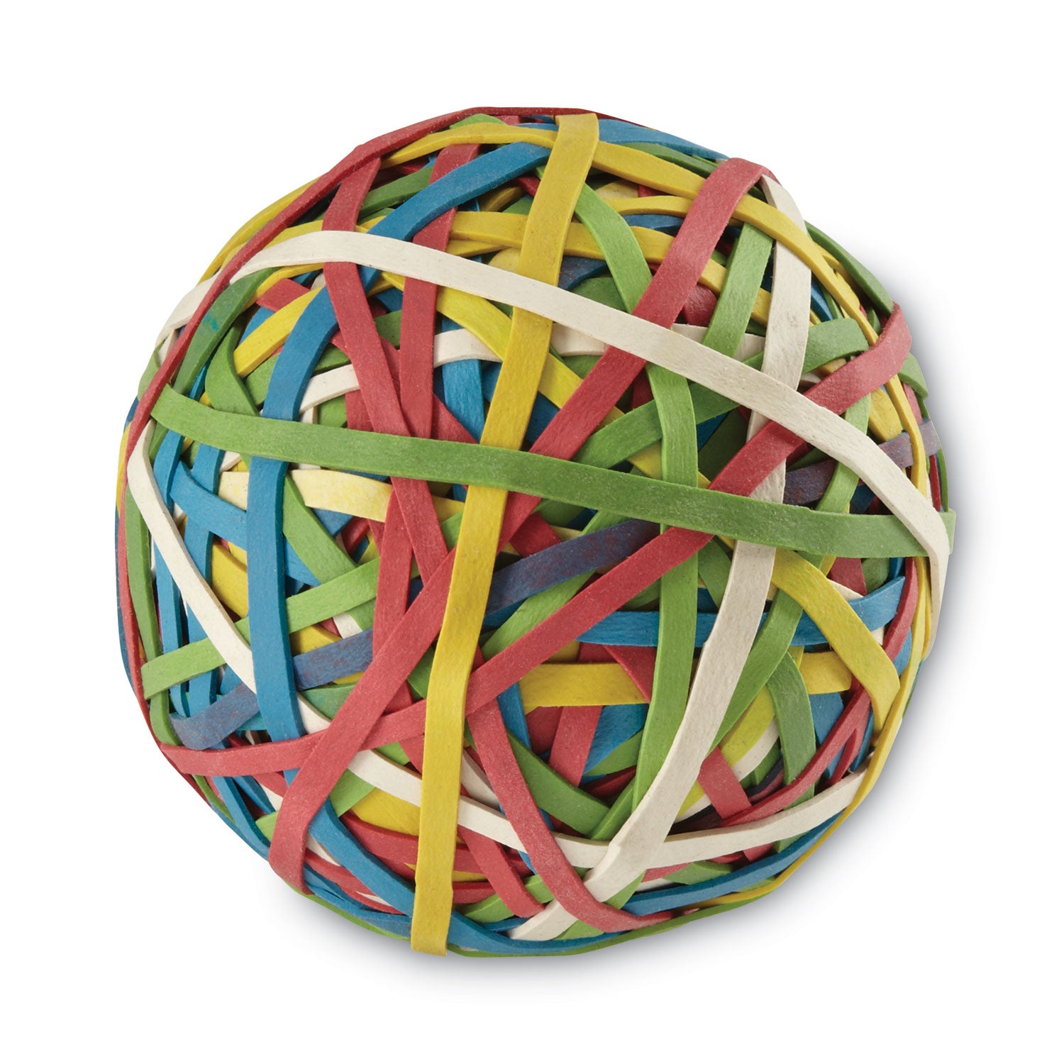 Rubber Band Ball, 3.25" Diameter, Size 34, Assorted Gauges, Assorted Colors, 270/Pack - 
