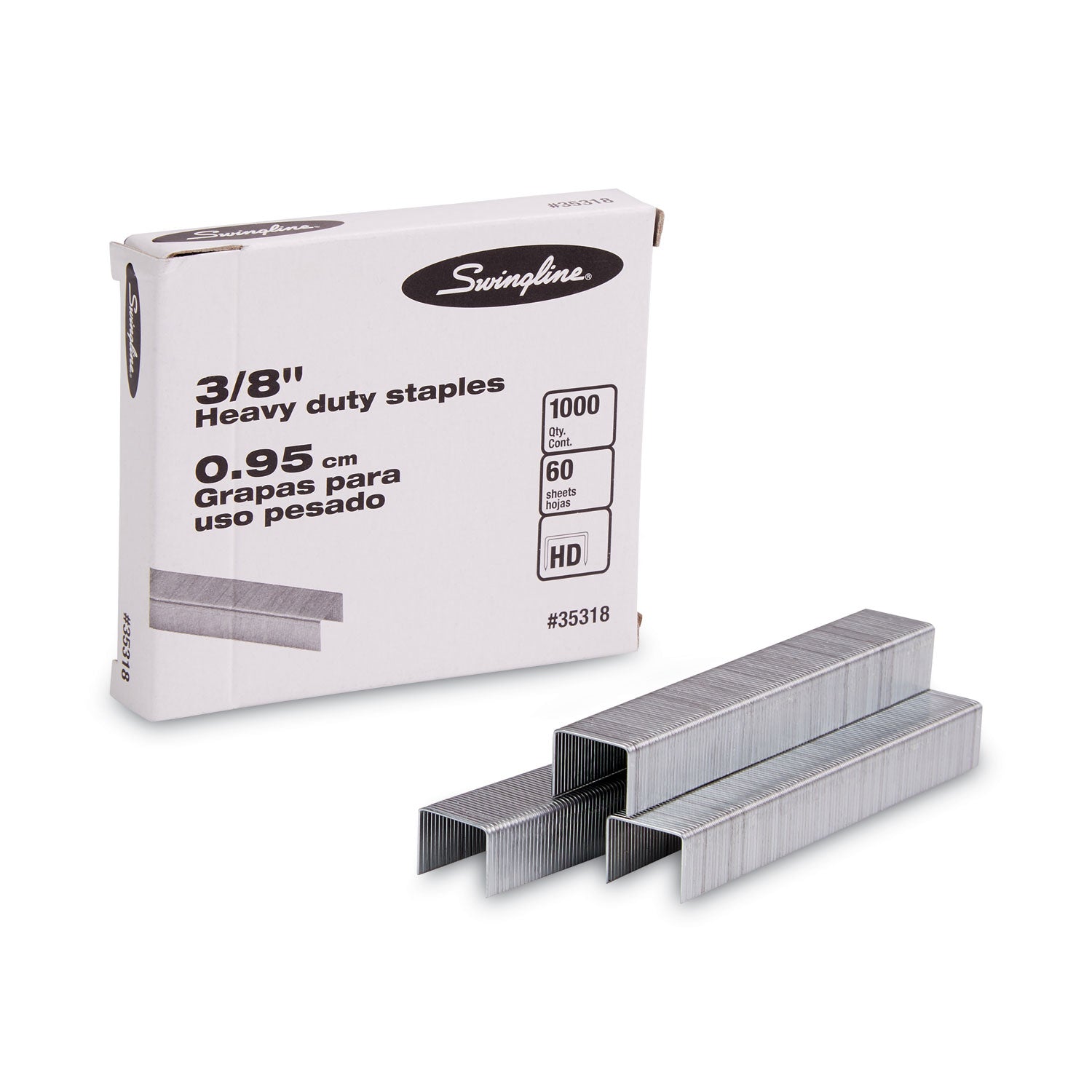 S.F. 13 Heavy-Duty Staples, 0.38" Leg, 0.5" Crown, Steel, 1,000/Box - 