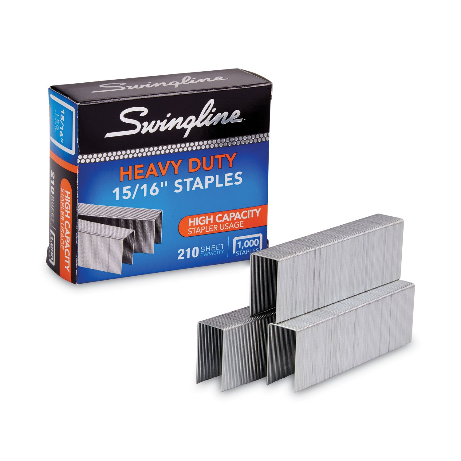 S.F. 13 Heavy-Duty Staples, 0.94" Leg, 0.5" Crown, Steel, 1,000/Box - 