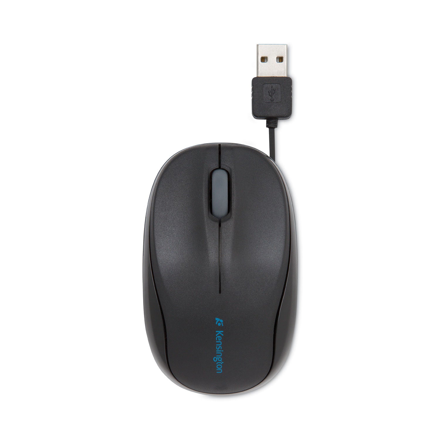 Pro Fit Optical Mouse with Retractable Cord, USB 2.0, Left/Right Hand Use, Black - 