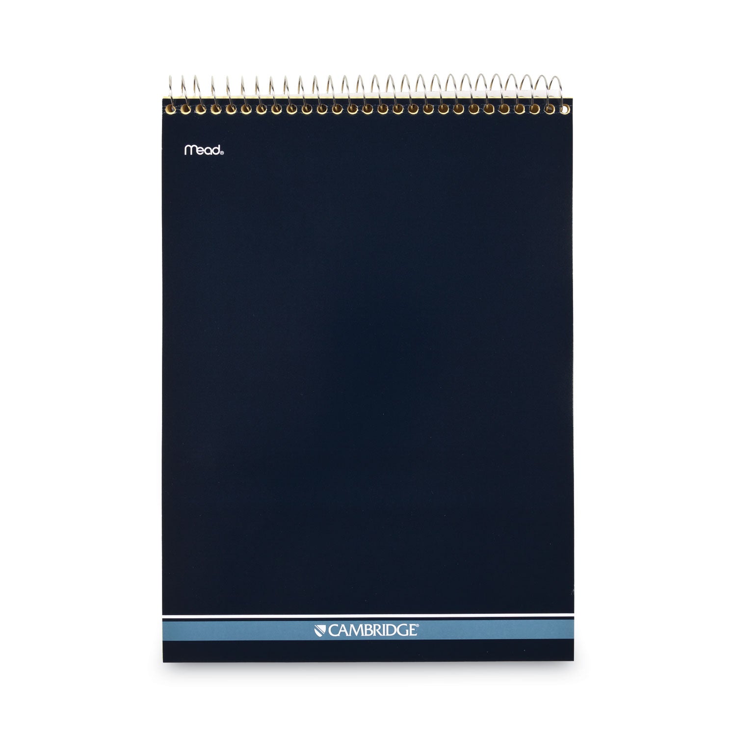 Stiff-Back Wire Bound Notepad, Wide/Legal Rule, Canary/Blue Cover, 70 Canary-Yellow 8.5 x 11.5 Sheets - 