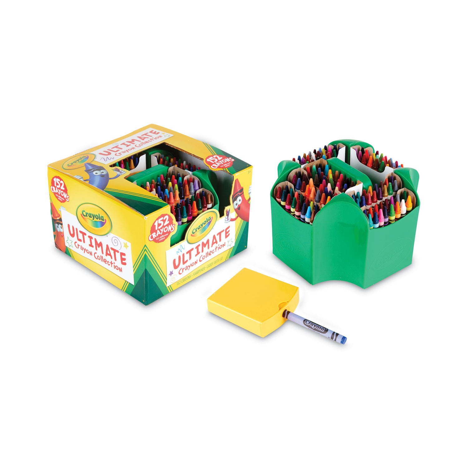 Ultimate Crayon Case, Sharpener Caddy, 152 Colors