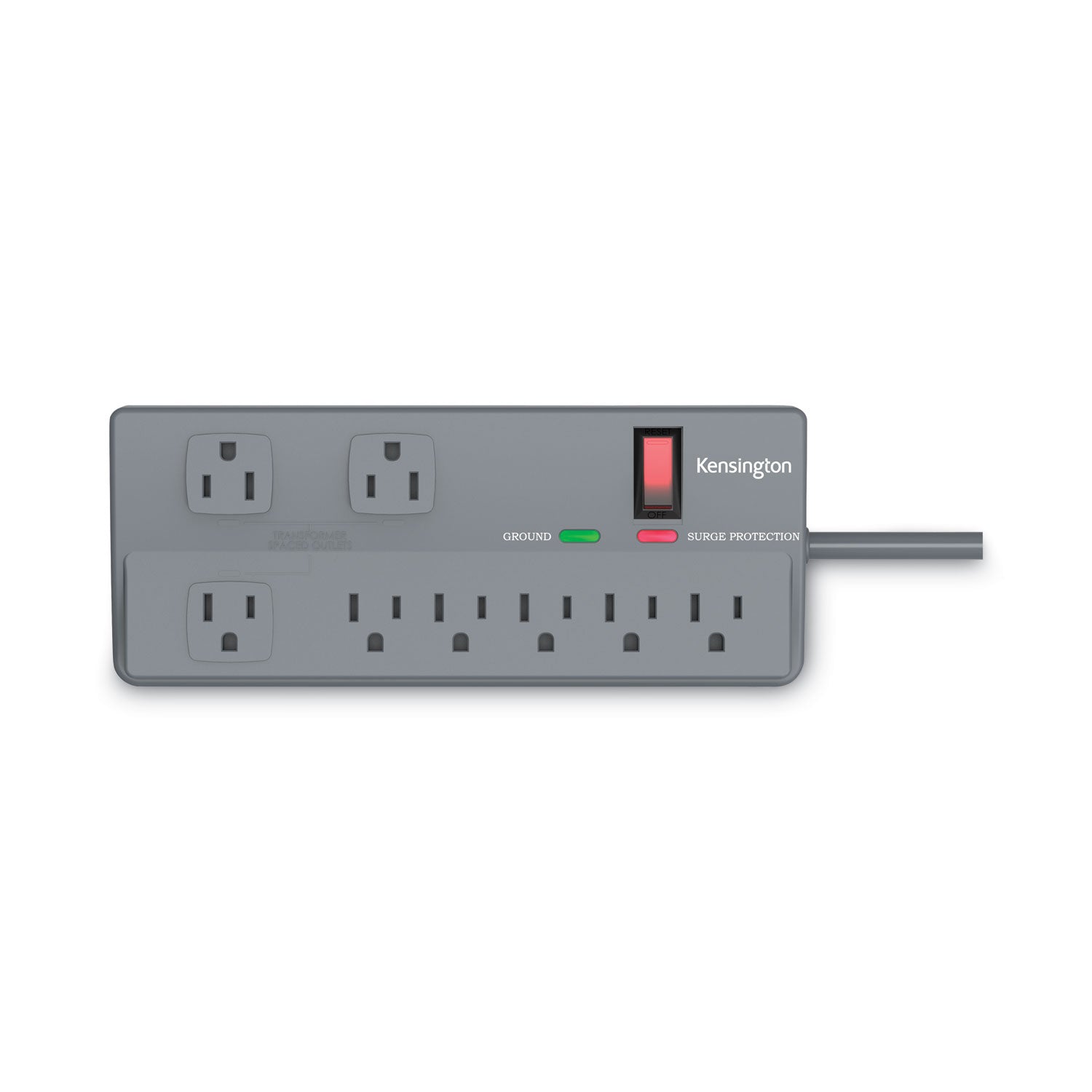 Guardian Premium Surge Protector, 8 AC Outlets, 6 ft Cord, 1,080 J, Gray - 