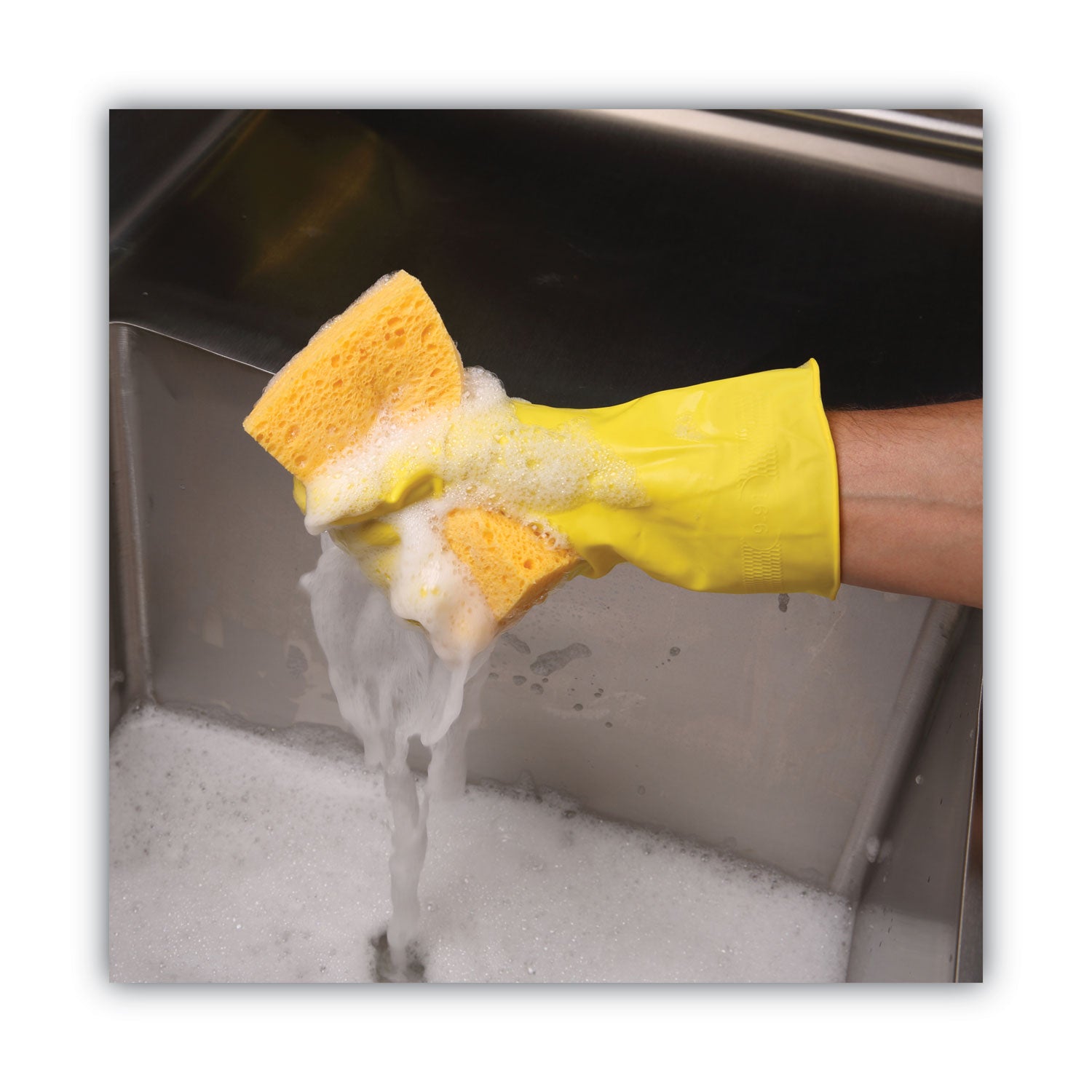 Medium Cellulose Sponge, 3.67 x 6.08, 1.55" Thick, Yellow, 24/Carton - 