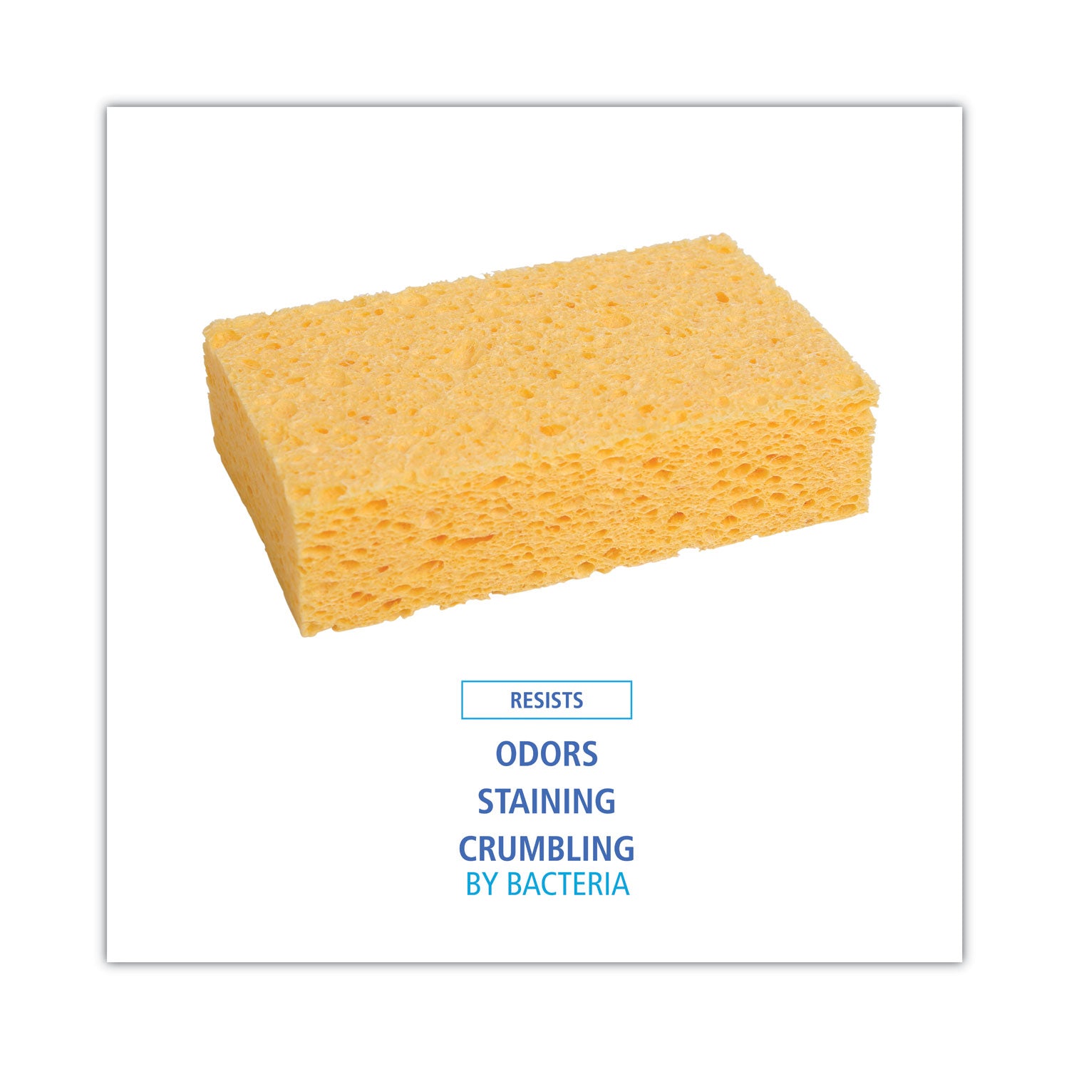 Medium Cellulose Sponge, 3.67 x 6.08, 1.55" Thick, Yellow, 24/Carton - 