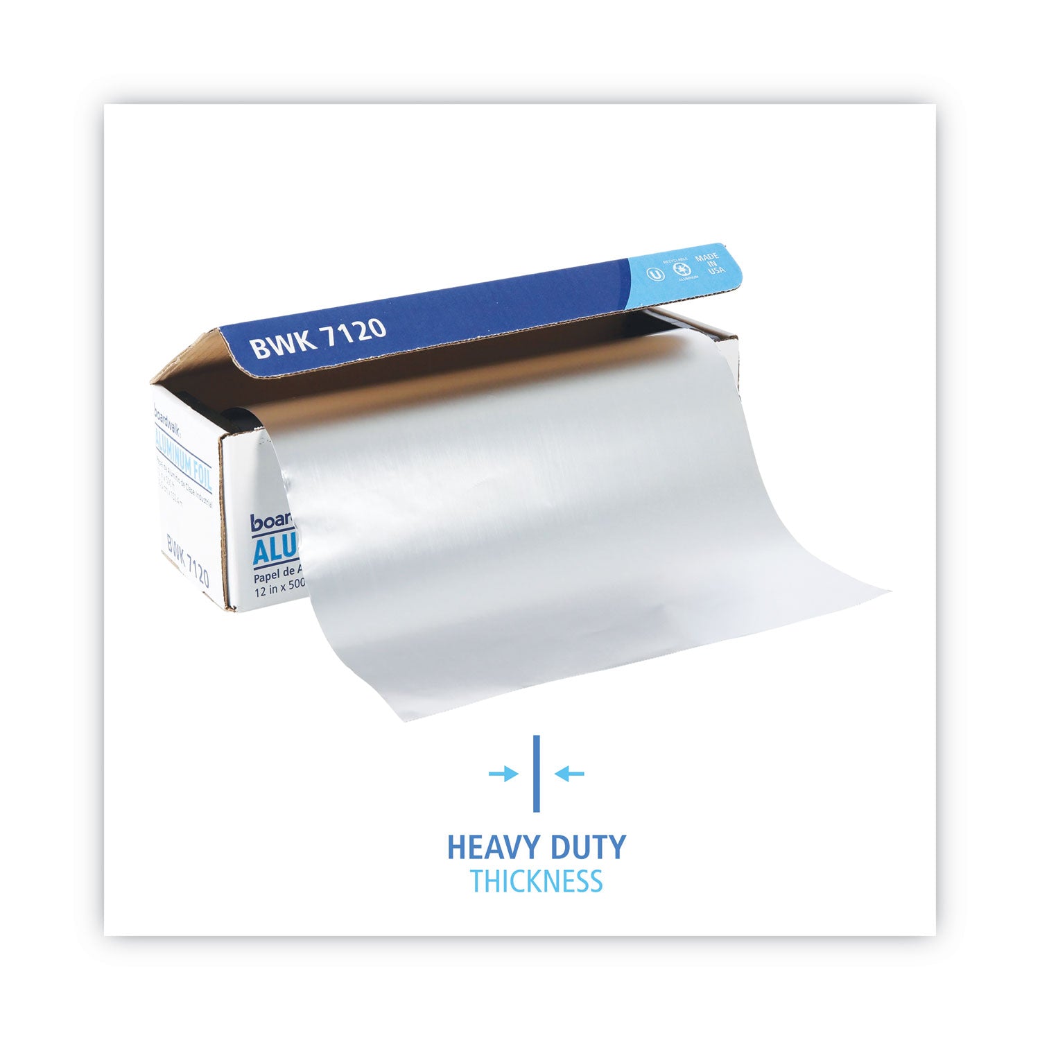 Heavy-Duty Aluminum Foil Roll, 12" x 500 ft - 