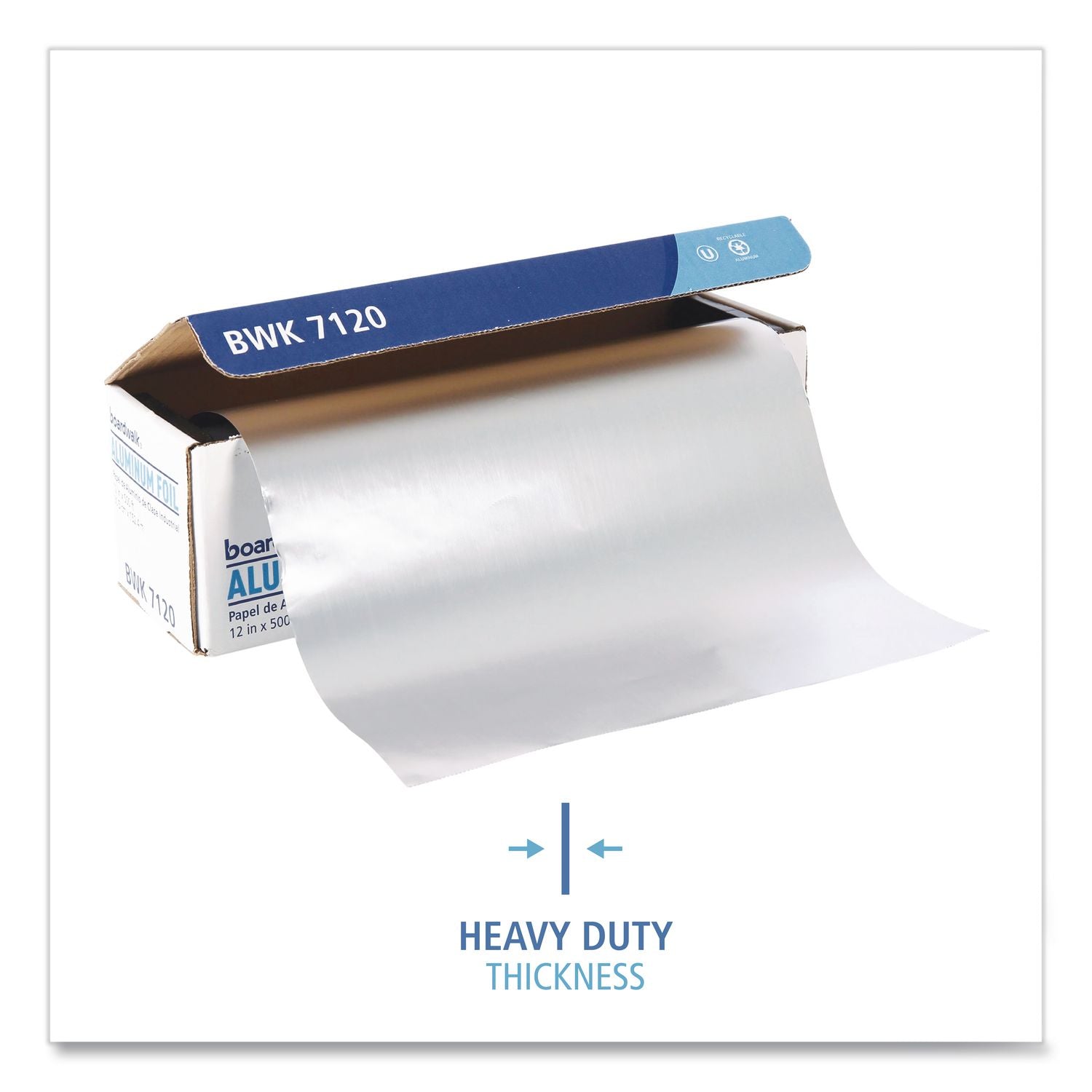 Heavy-Duty Aluminum Foil Roll, 12" x 500 ft