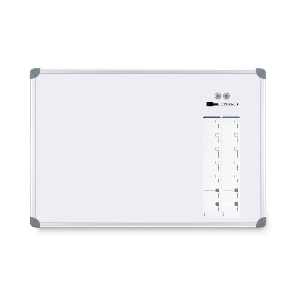 Euro-Style Magnetic Dry-Erase Aluminum Frame Boards, 36 x 24, White Surface, Silver Aluminum Frame - 