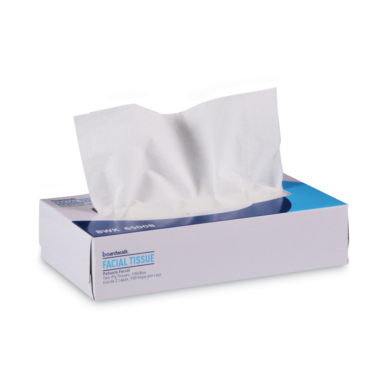 office-packs-facial-tissue-2-ply-white-flat-box-100-sheets-box-30-boxes-carton_bwk6500b - 1