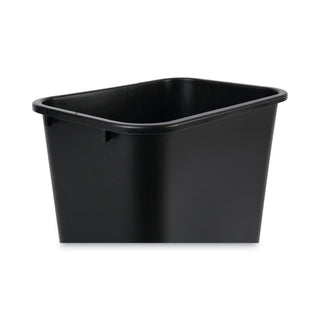 Soft-Sided Wastebasket, 41 qt, Plastic, Black