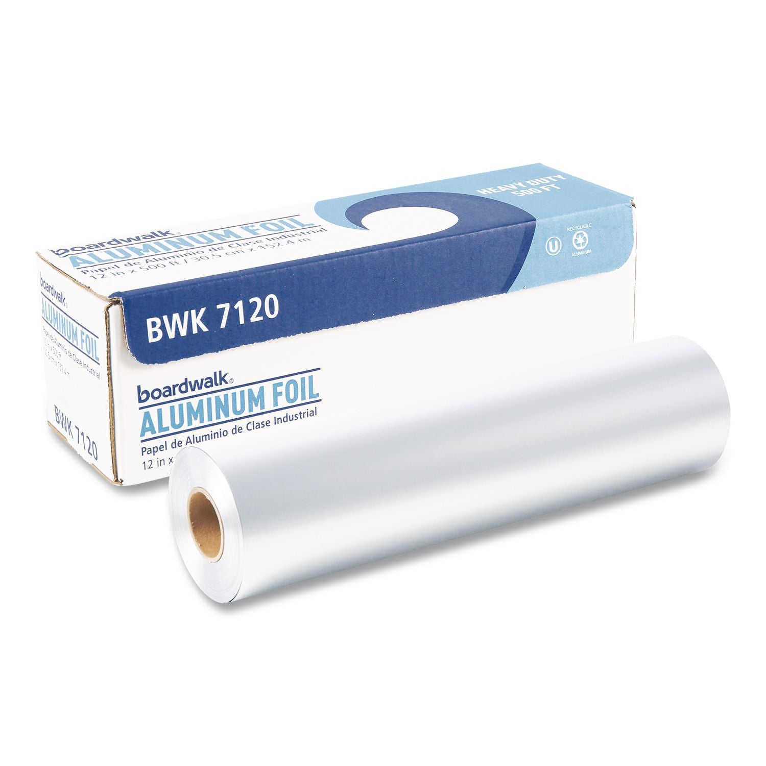 Heavy-Duty Aluminum Foil Roll, 12" x 500 ft
