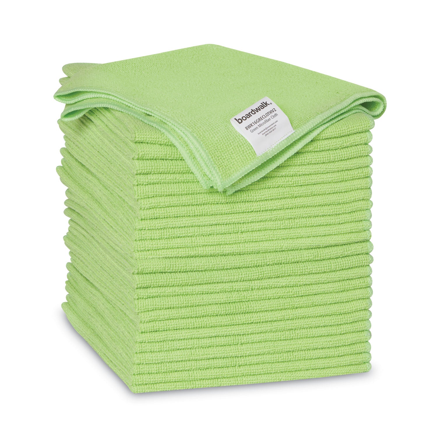 Microfiber Cleaning Cloths, 16 x 16, Green, 24/Pack - 4