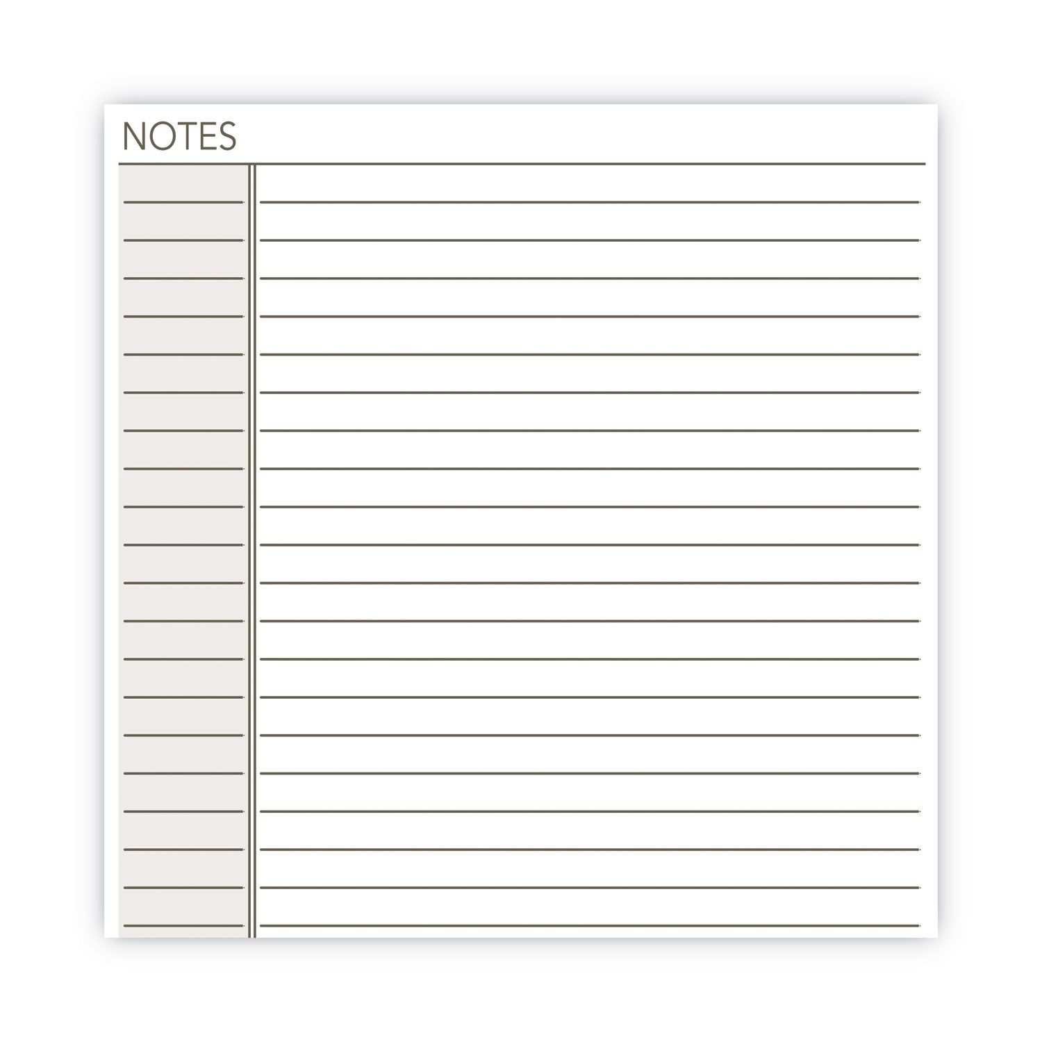 Lined Notes Pages for Planners/Organizers, 8.5 x 5.5, White Sheets, Undated