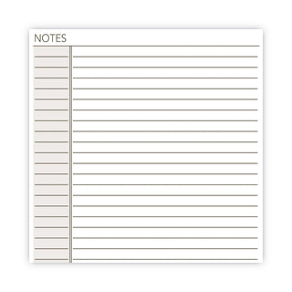 Lined Notes Pages for Planners/Organizers, 8.5 x 5.5, White Sheets, Undated