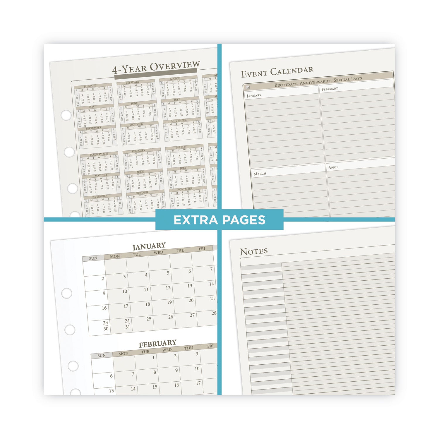 2-page-per-week-planner-refills-85-x-55-white-sheets-12-month-jan-to-dec-2024_aag481285y21 - 5