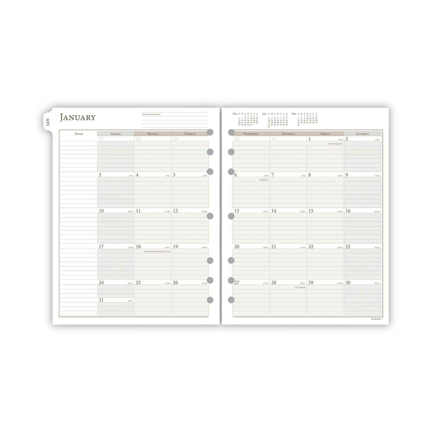 2-page-per-week-planner-refills-85-x-55-white-sheets-12-month-jan-to-dec-2024_aag481285y21 - 3